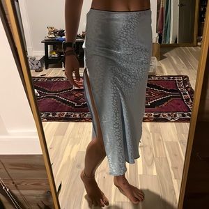 satin midi skirt